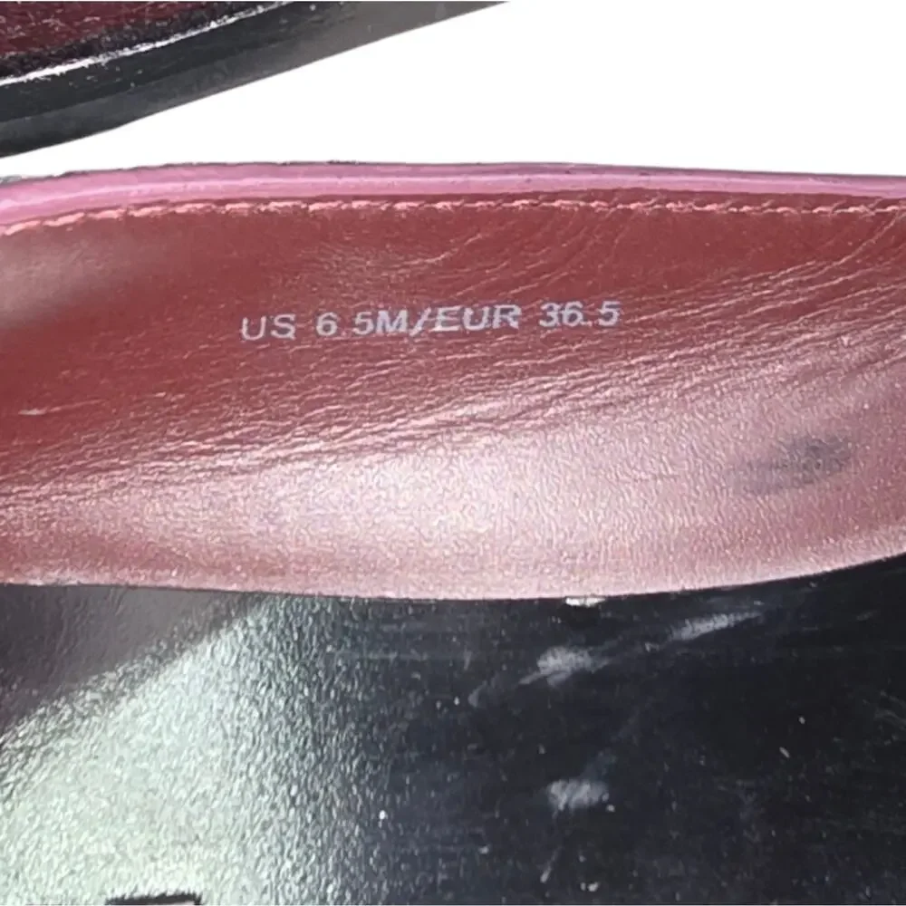 Vince Mason Burgundy Purple Casual Leather Calf Hair Flats Loafers Size 6.5